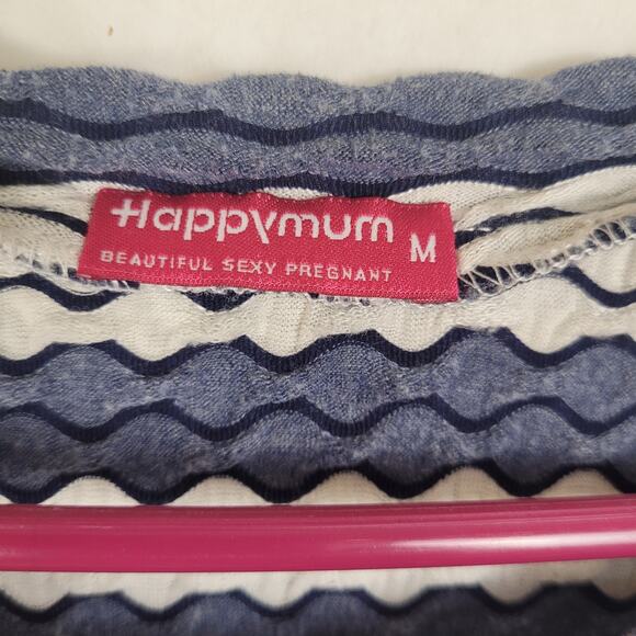 Happy Mum grey polka-dot print breast feeding zip front top Size Med Maternity - Picture 3 of 7